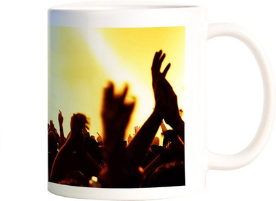 

Rangeele Inkers Rock Concert Ceramic Mug(300 ml), Multicolor