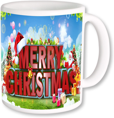 

PhotogiftsIndia Merry Christmas Celebration Ceramic Mug(325 ml), Multicolor