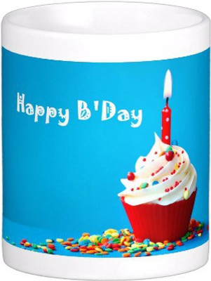 

Exoctic Silver Happy Birthday To You : B'day 026 Ceramic Mug(300 ml), Multicolor