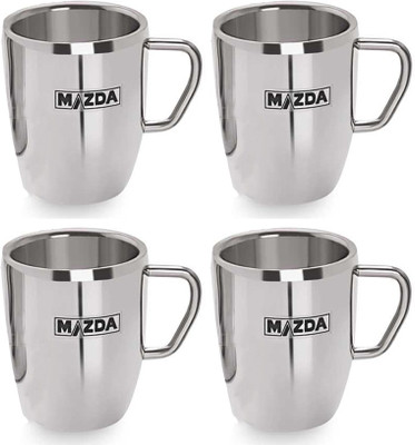 

Mazda MZ109_Cuttee_4pc Stainless Steel Mug(150 ml, Pack of 4), Silver