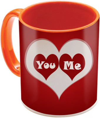 

SKY TRENDS Wonderful & Best Valentine Orange Gift For GirlFriend,Boyfriend,Husband,Wife,Friend Design Cod 013 Ceramic Mug(325 ml)