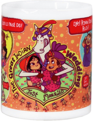 Chumbak MG21 Ceramic Mug(300 ml), Multicolor