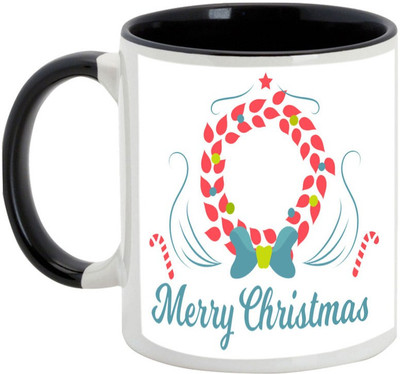 

AllUPrints Amazing Christmas Art Ceramic Mug(325 ml), Black
