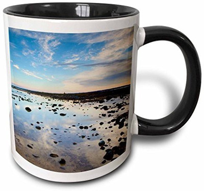 

3dRose mug_91260_4 Michigan, Lake Michigan, Old Mission Point US23 WBI0327 Walter Bibikow Two Tone Black, 11 oz, Black/White Ceramic Mug(60 ml), Multicolor