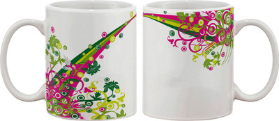 

Artifa Plants And Rainbow Porcelain, Ceramic Mug(350 ml), Multicolor