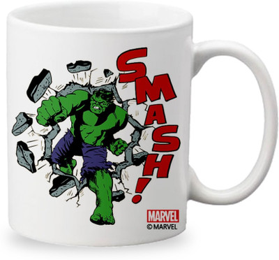 ORKA Hulk Smash Digital Printed Ceramic Mug(350 ml), Multicolor