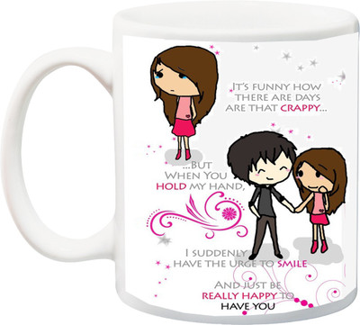 

ME&YOU Gift for Boyfriend/Husband/Hubby;And just be Really Happy Have you printed Ceramic Mug(350 ml), Multicolor