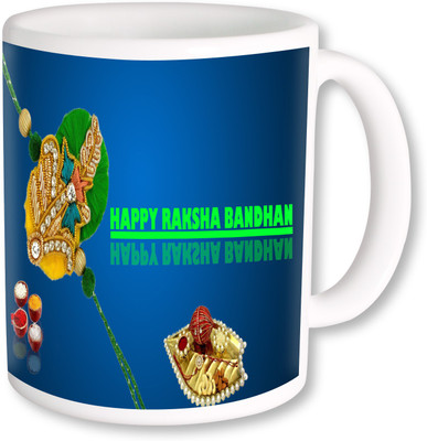 PhotogiftsIndia Brothers Rakshabandhan Ceramic Mug(325 ml), Multicolor