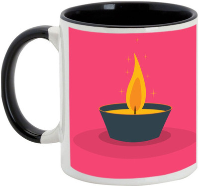 

AllUPrints Gifts For Deepawali - Happy Diwali Lights Design 9 Ceramic Mug(325 ml), Black