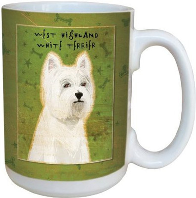 

Tree-Free Greetings Greetings sg43976 West Highland Terrier by John W. Golden Ceramic with Full-Sized Handle, 15-Ounce Ceramic Mug(60 ml), Multicolor