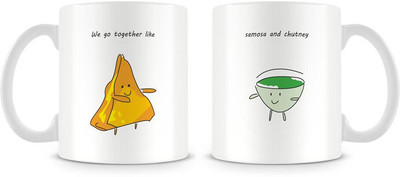 12% OFF on Engrave Perfect Jodi Ceramic Mug(350 ml, Pack of 2)