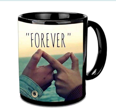 Raj Laxmi True Friends White Ceramic Mug(3.5 ml)