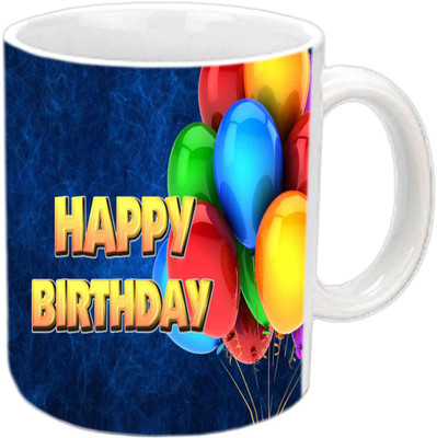

Raj Laxmi b'day balloons white Ceramic Mug(350 ml)