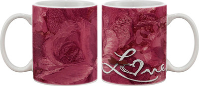 

Artifa Love Rose Porcelain, Ceramic Mug(350 ml), Multicolor