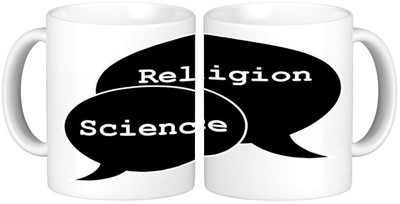 

Shopmillions Science Religion Ceramic Mug(300 ml), White