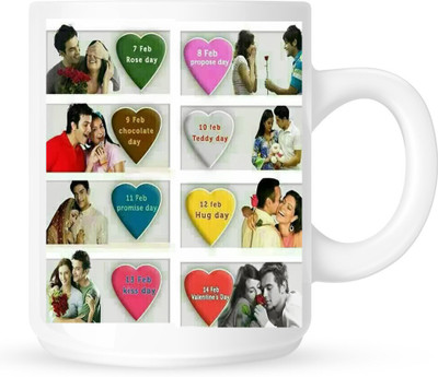 

HuppmeGift Valentine Week 1 White Ceramic Mug(350 ml)