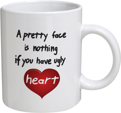 

Disginer Cases Heart - MyBestow White Plain Coffee Ceramic Ceramic Mug(320 ml), Multicolor