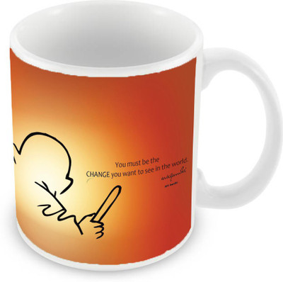 Sleep Nature's SN-MG-2493 Ceramic Mug(350 ml), Orange