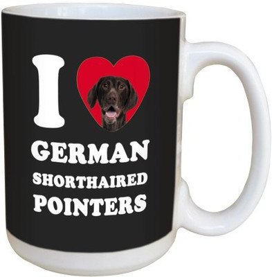 

Tree Free Free Greetings LM45057 I Heart German Shorthaired Pointers Ceramic with Full-Sized Handle, 15-Ounce, Brown and White Ceramic Mug(60 ml), Multicolor
