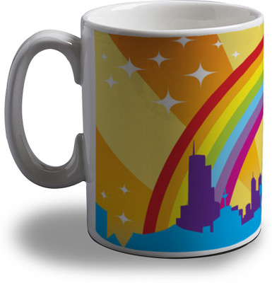

Artifa Rainbow Behind Buildings Porcelain, Ceramic Mug(350 ml), Multicolor
