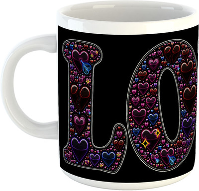 

Deeher Gifts Love -Design28 Ceramic Mug(330 ml), Multicolor