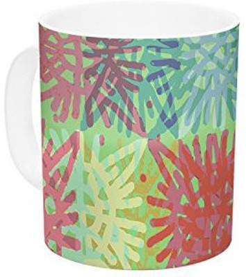 

Kess InHouse InHouse Laura Nicholson Multi Lacy Ceramic Coffee, 11 oz, Multicolor Ceramic Mug(60 ml)