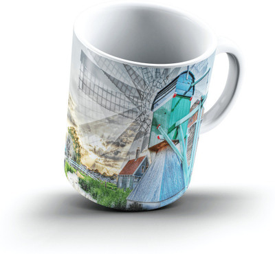 

Ucard Windmill2722 Bone China, Ceramic, Porcelain Mug(325 ml), Multicolor