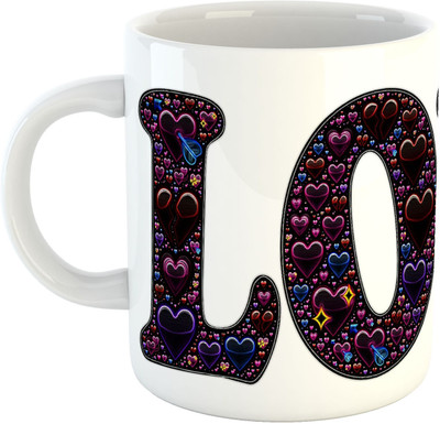 

Deeher Gifts Happy Valantine's Day design12 Ceramic Mug(330 ml), Multicolor