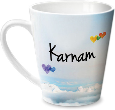

Hot Muggs Simply Love You Karnam Conical Ceramic Mug(350 ml)