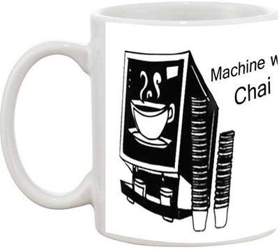 

Tia Creation Machine Wali Chai - 1034 Ceramic Mug(330 ml)