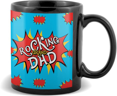 

SKY TRENDS Rocking Grand MOM Black coffee Ceramic Mug(320 ml)