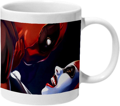 

Mooch Wale Harley And Deadpool Ceramic Mug(325 ml), Multicolor