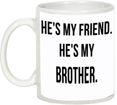 

AllUPrints Gift For Rakhi - Our Roots Say We're Sisters Ceramic Mug(325 ml), White