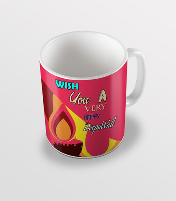 

SKY TRENDS sky trends # D057 diwali gift set Ceramic Mug(325 ml), White