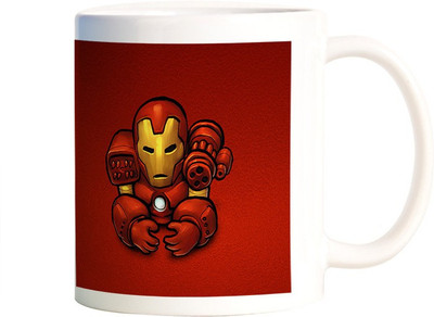 

Rangeele Inkers iron Man Kid Ceramic Mug(300 ml), Multicolor