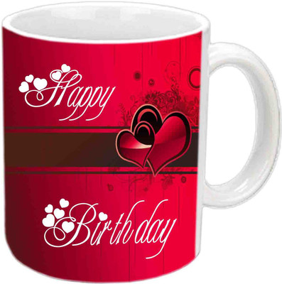 

Raj Laxmi Happy B'day With Love Content White Ceramic Mug(3.5 ml)