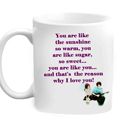 

Raj Laxmi Nice Love Quote White Ceramic Mug(350 ml)