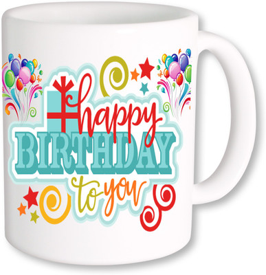

PhotogiftsIndia Happy Birthday Gifts 27 Ceramic Mug(325 ml), Multicolor