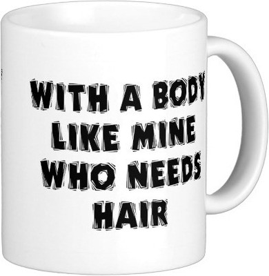 

Exoctic Silver MUG03 Ceramic Mug(350 ml), White