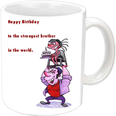 

Raj Laxmi brother birthday white Ceramic Mug(350 ml)