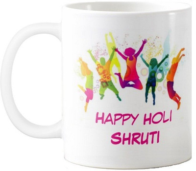 

Exoctic Silver Happy Holi Shruti Series001 Ceramic Mug(330 ml), Multicolor