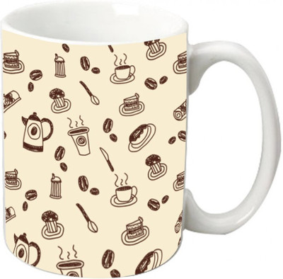 

Maison N Mode Icon Design Coffee Ceramic Mug(330 ml), Multicolor