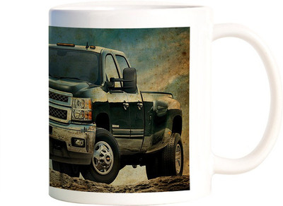 

Rangeele Inkers Chevrolet truck Ceramic Mug(300 ml), Multicolor