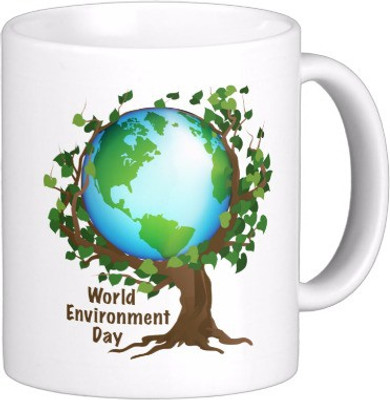 

Exoctic Silver Save Earth Series W003 Ceramic Mug(300 ml), Multicolor
