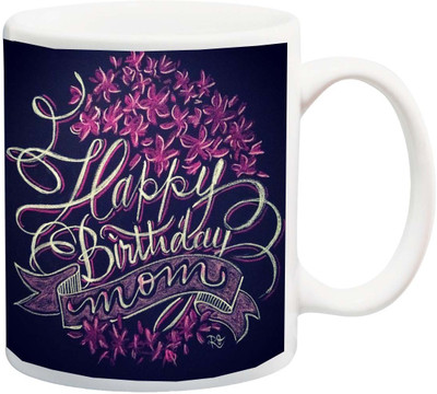 

ME&YOU Gift for birthday;mom/mammy/maa/grandma/grandmother/ Happy B'Day Mom printed Ceramic Mug(325 ml), Multicolor