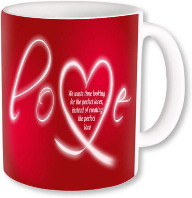

PhotogiftsIndia Love Red Color Ceramic Mug(325 ml), Multicolor