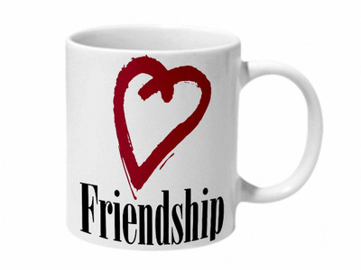 

Mooch Wale Friendship Heart Ceramic Mug(325 ml), Multicolor