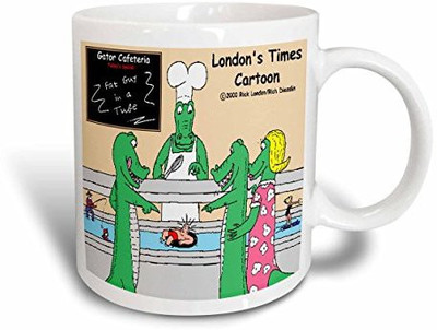 

3dRose Alligator Buffets Ceramic, 11 oz, White Ceramic Mug(60 ml), Multicolor