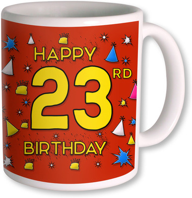

PhotogiftsIndia 23rd Happy Birthday Coffee Ceramic Mug(350 ml), White