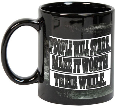 

Prithish People Will Stare Black Ceramic Mug(330 ml), Multicolor